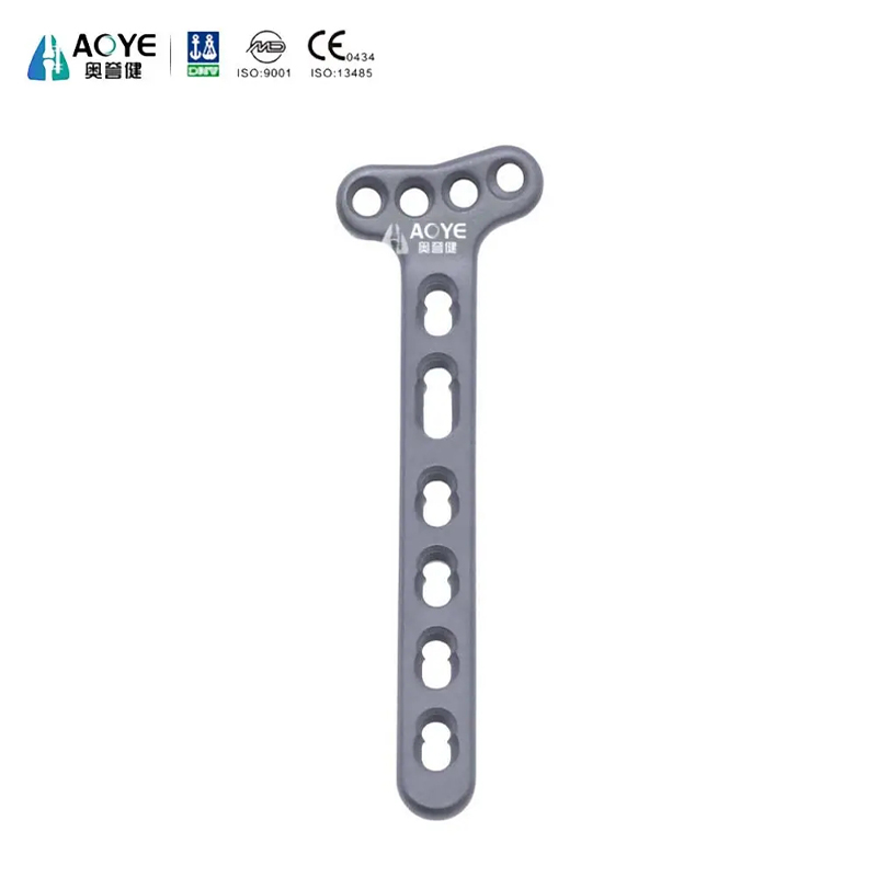 Plaque de verrouillage extra-articulaire de type T pour radius distal (4 trous pour tête)