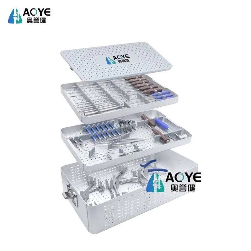 Ensemble d'instruments de chirurgie endoscopique de la colonne vertébrale unilatérale et biportale